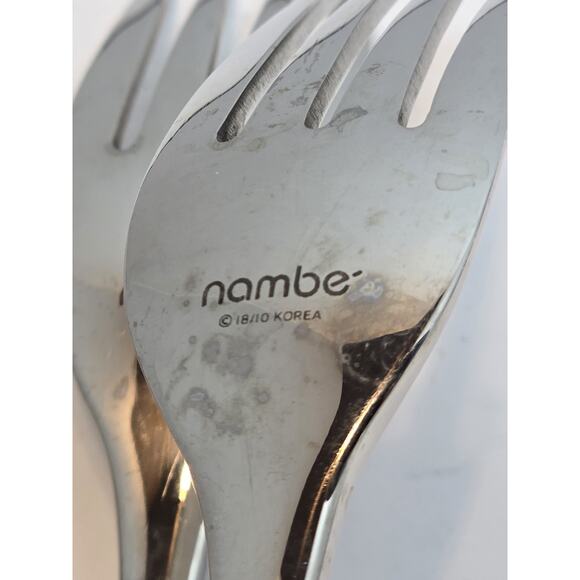 Nambe 18/10 Dinner Fork Replacement set of 4 Stainless Steel Glossy - Picture 6 of 6